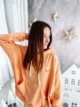 Bluza Hoodie Peach Oversize Woman