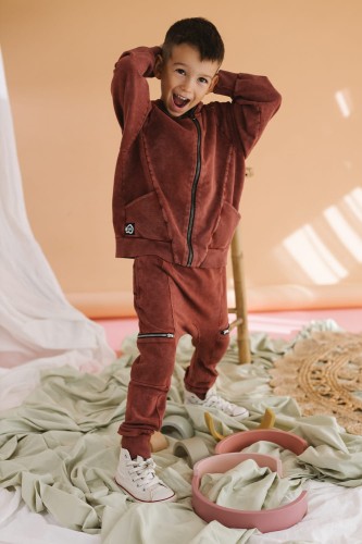 Bluza Zip Street Maroon