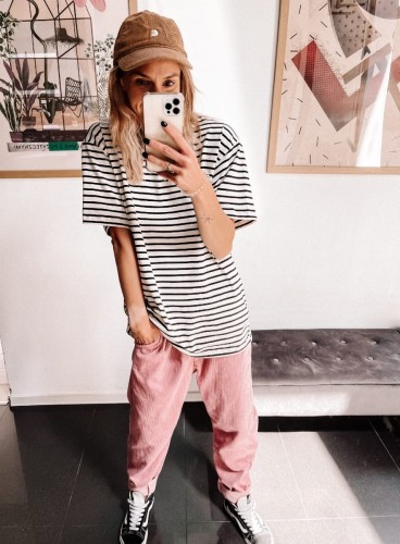 Spodnie Corduroy Pastel Pink