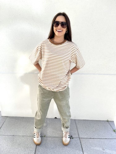 T-shirt Carmel Stripes