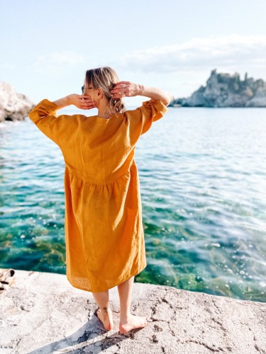 Sukienka Maxi Linen Marigold