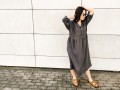 Sukienka Maxi Linen Graphite
