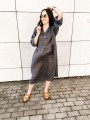 Sukienka Maxi Linen Graphite