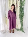 Sukienka Maxi Linen Purple Fig