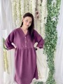 Sukienka Maxi Linen Purple Fig