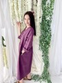 Sukienka Maxi Linen Purple Fig