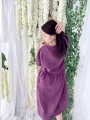 Sukienka Maxi Linen Purple Fig