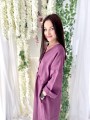 Sukienka Maxi Linen Purple Fig