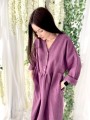 Sukienka Maxi Linen Purple Fig
