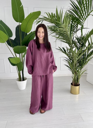 Koszula Linen Purple Fig