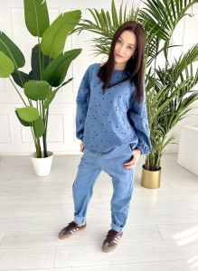 Spodnie Corduroy Blue Sky 