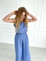 Spodnie Culotte Linen Blue Sky