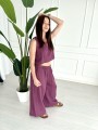 Top Linen Purple Fig