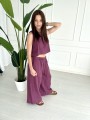 Top Linen Purple Fig