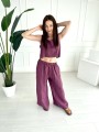 Top Linen Purple Fig