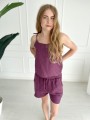 Szorty Linen Purple Fig