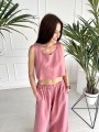 Spodnie Culotte Linen Pink