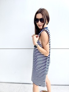Sukienka Loose Navy Stripes 