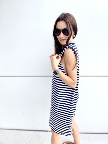 Sukienka Loose Navy Stripes