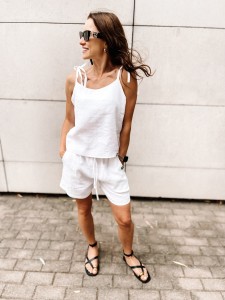 Top Summer Linen White