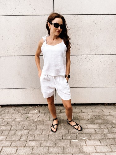 Szorty Linen White