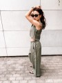 Spodnie Culotte Linen Khaki