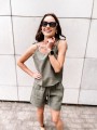 Top Summer Linen Khaki