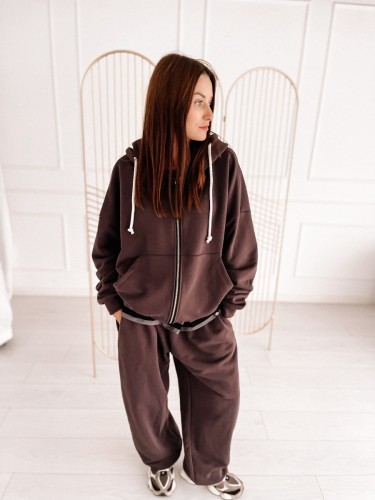 Bluza Baggy Zip Dark Chocolate